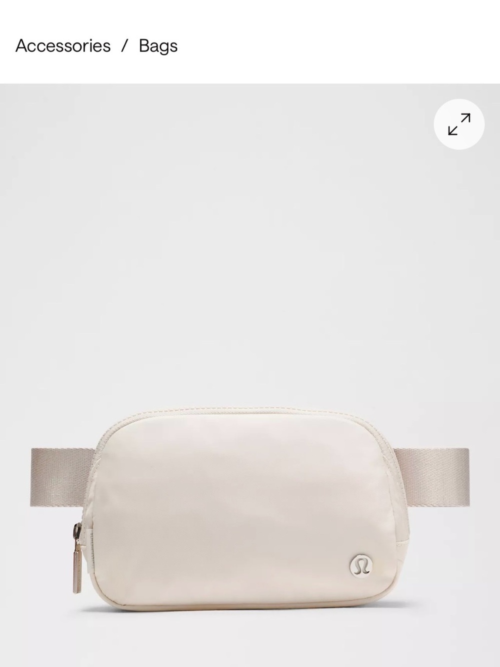 lululemon athletica Cream Belt Bag - Minimal Everyday Crossbody